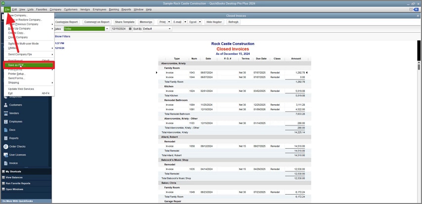 save report as pdf