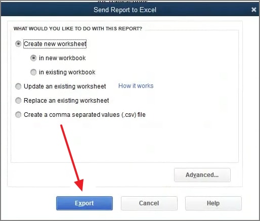 set excel export settings