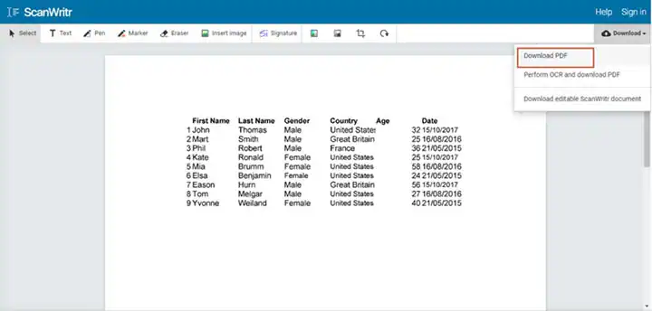 scanwritr convert ods to pdf