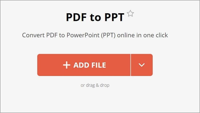 pdfcandy pdf to ppt converter ui