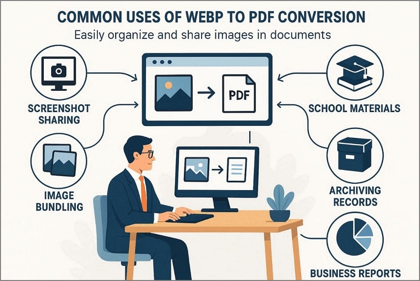 use cases of webp to pdf