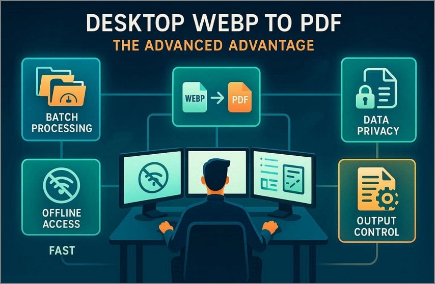 pros of desktop tool webp to pdf