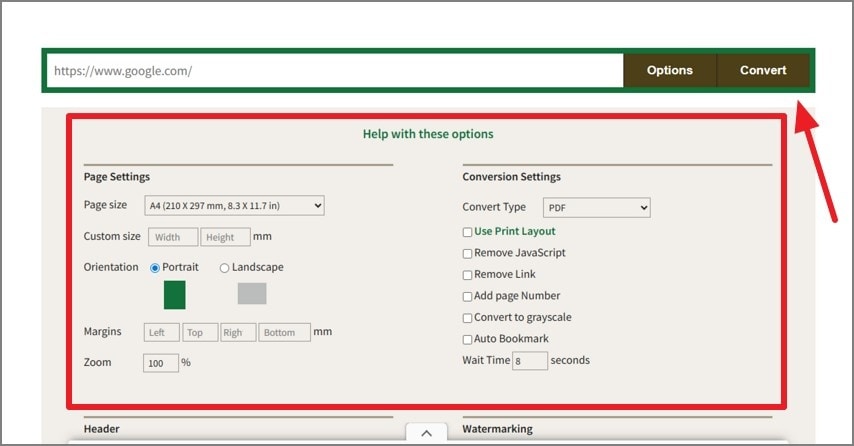 paste link press convert