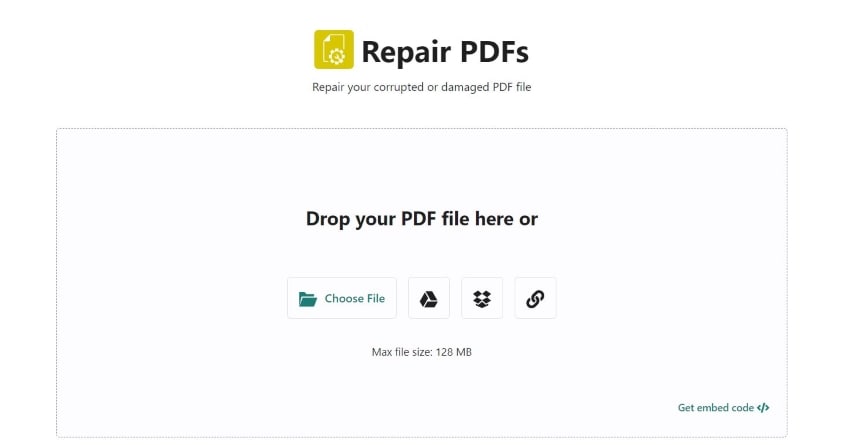 repairing corrupted pdf online using avepdf