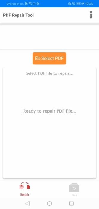 importing corrupted pdf to the tool
