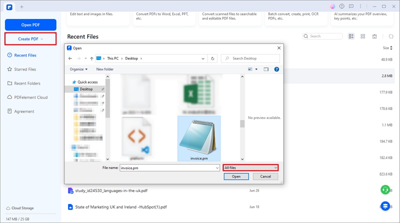convert prn to pdf