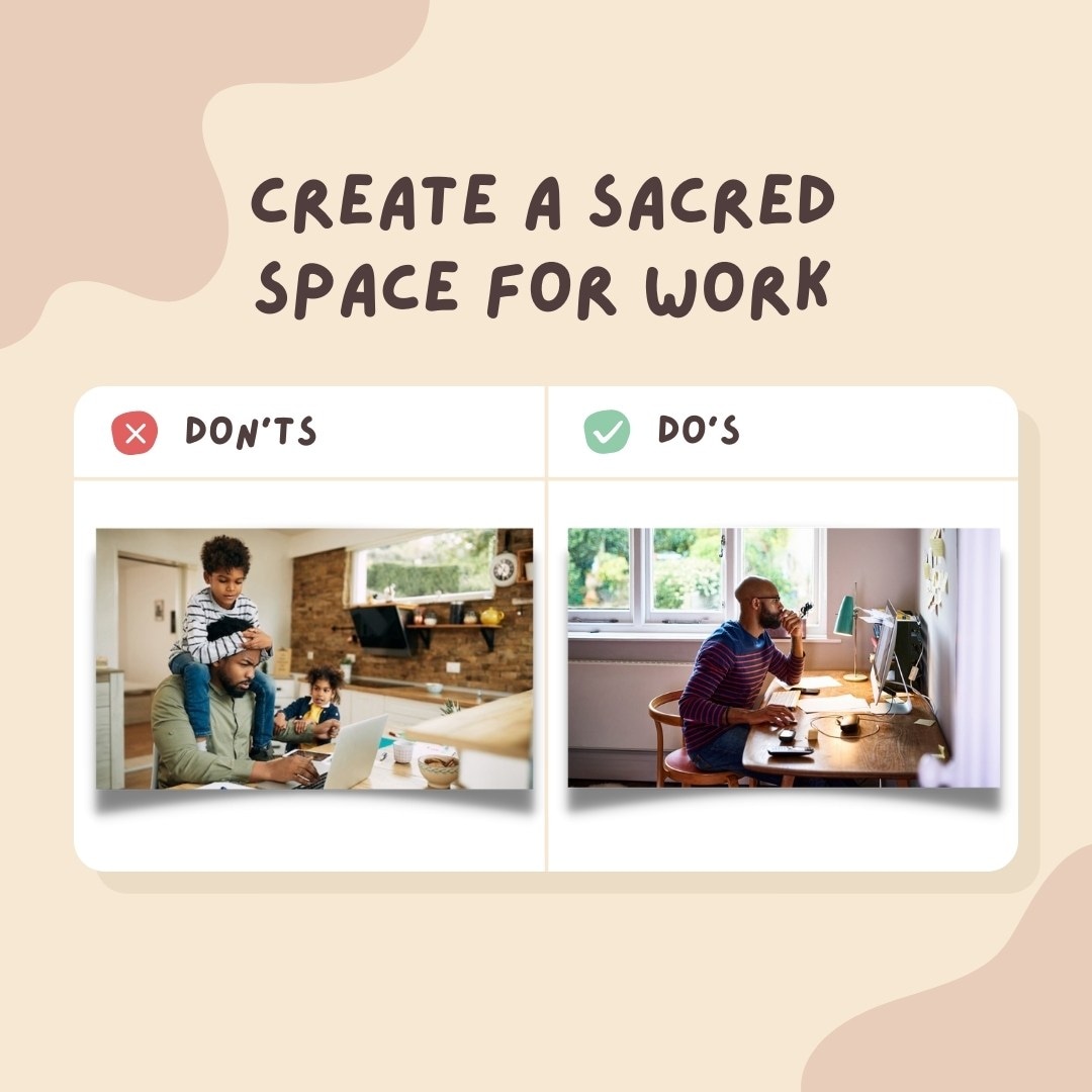 create a sacred space for work