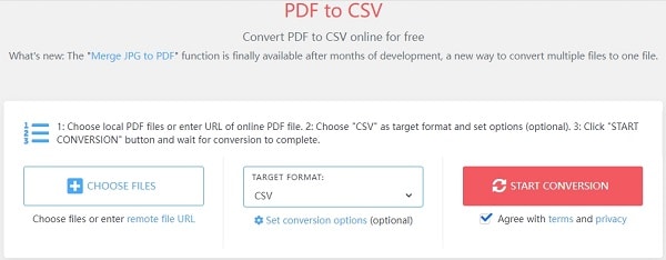 convert pdf en csv excel online