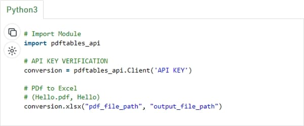 PDF in Excel konvertieren Python