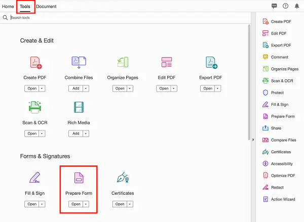 convert pdf to fillable form