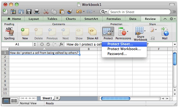  desproteger hoja de Excel en 2011