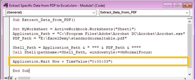 vba convert pdf to excel code 3