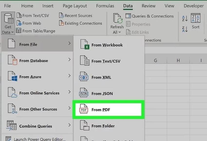 how to copy PDF data to excel