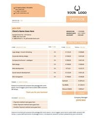 blank business invoice