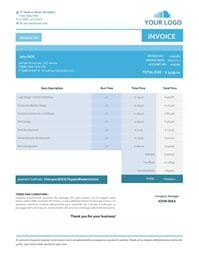 HVAC invoice template