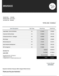 photography invoice example