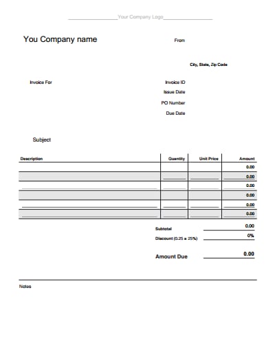 blank invoice template 1