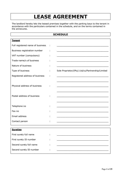 commercial lease agreement template 2