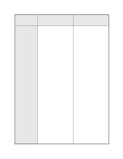 Blank Comparison Chart Template