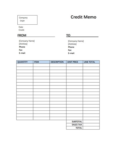 Credit Invoice Template Free FREE PRINTABLE TEMPLATES
