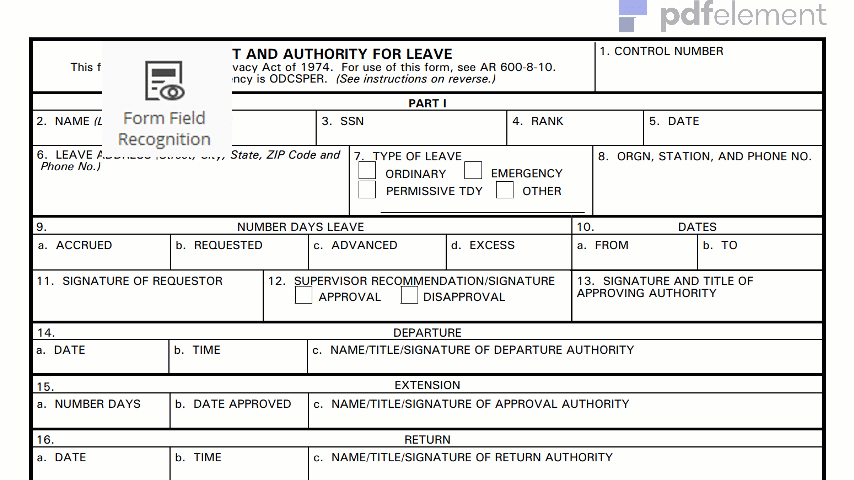 Da-31 Form - Free Download, Create, Edit, Fill and Print