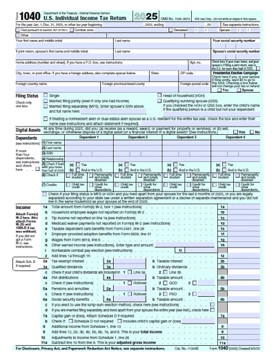1040 form 2025