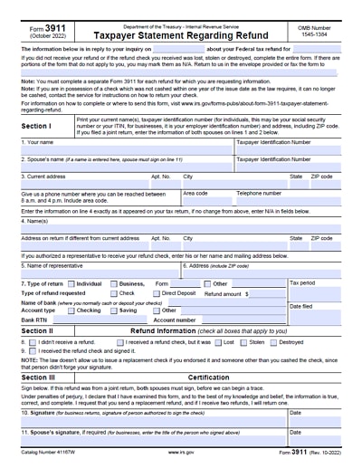 irs form 3911