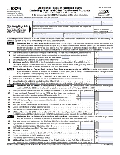 form 5329 2020