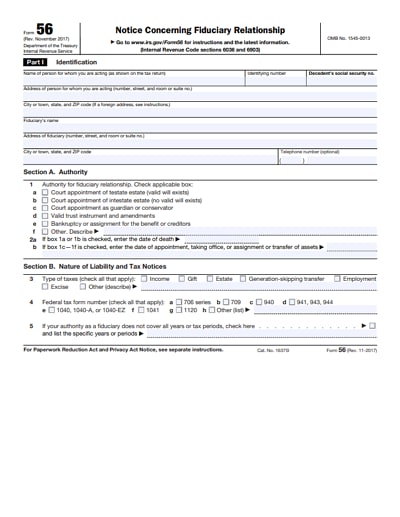 56 tax form 2017-2018