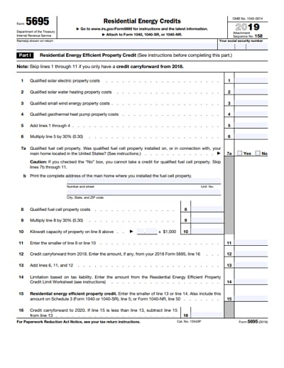 irs 5695 form 2019