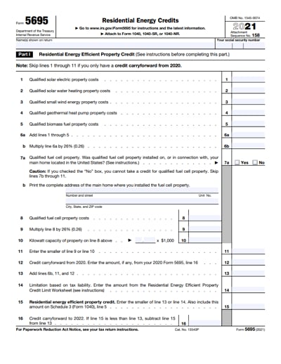 irs 5695 form 2021