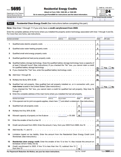 irs 5695 form 2024