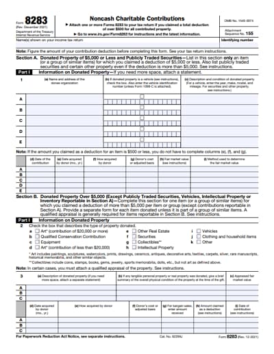 8283 tax form 2021