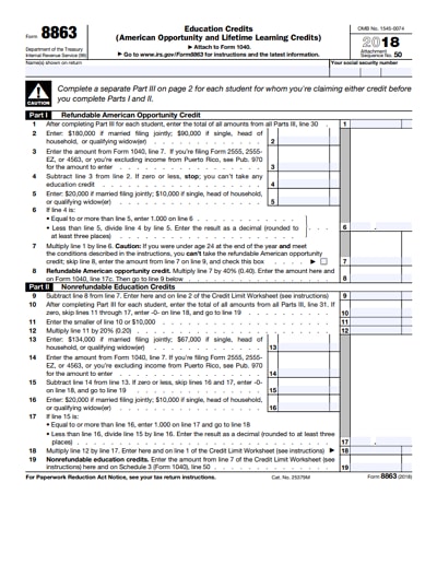 8863 tax form 2018