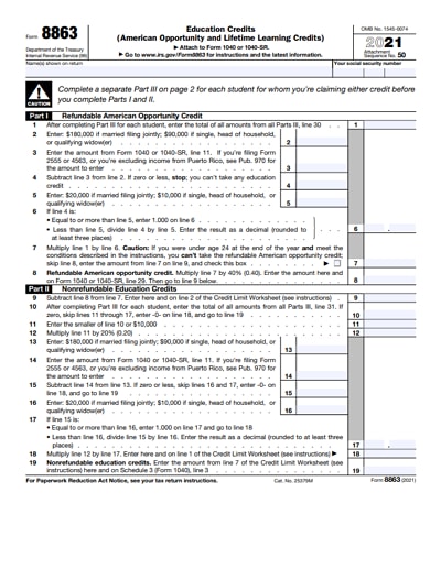 8863 tax form 2021