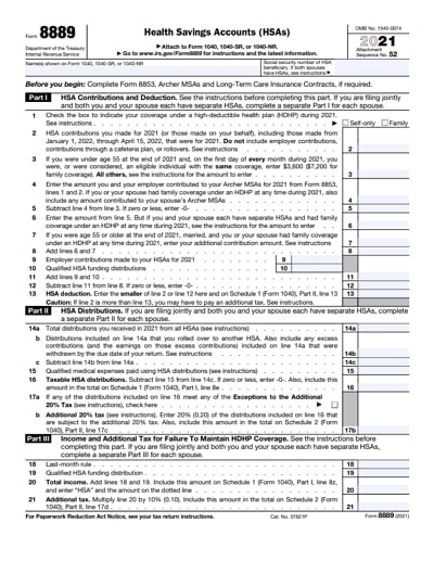 8889 tax form 2021