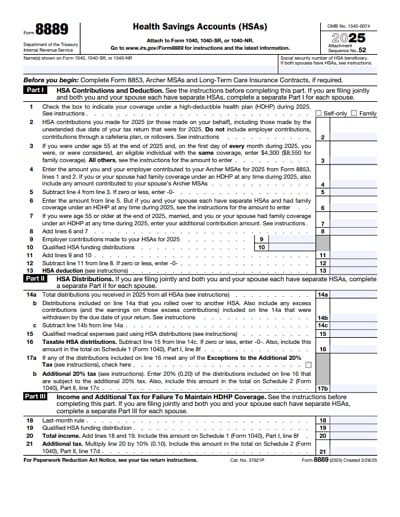8889 tax form 2025
