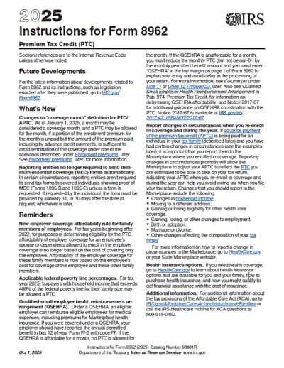 printable 8962 tax form