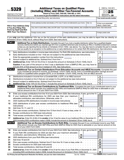 fillable form 5329