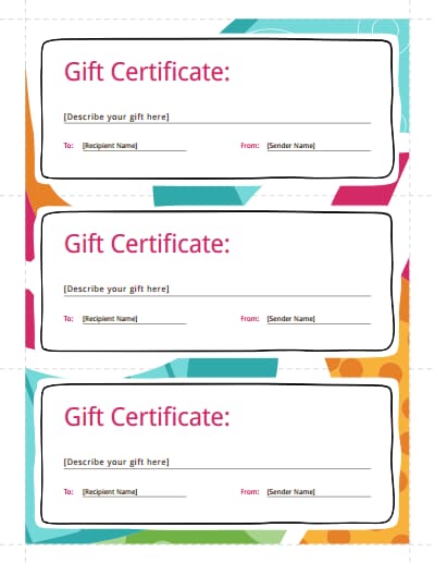 Full Page Gift Certificate Template from images.wondershare.com