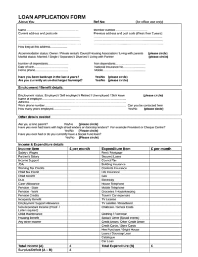 Loan Application Form: Free Download, Create, Edit, Fill, and Print