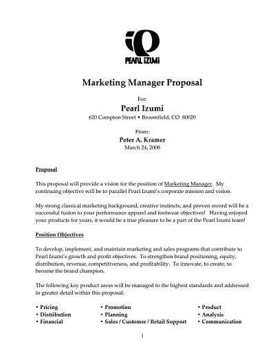 advertising proposal template free download