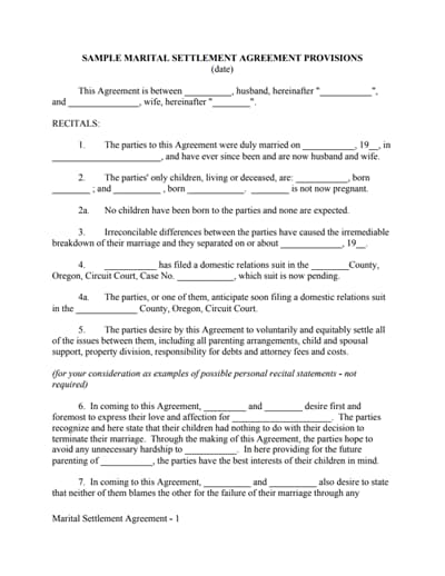 Marriage Contract Template