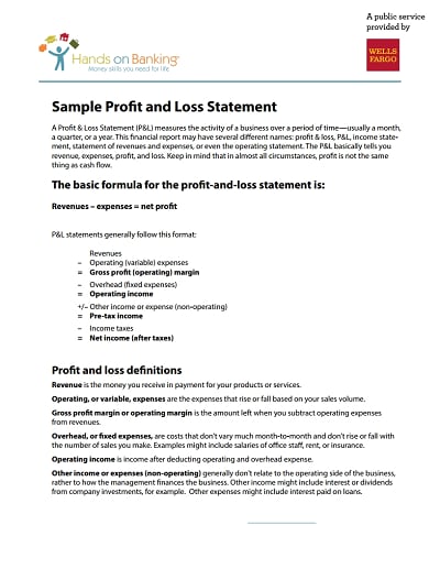 Profit & Loss Statement Template from images.wondershare.com