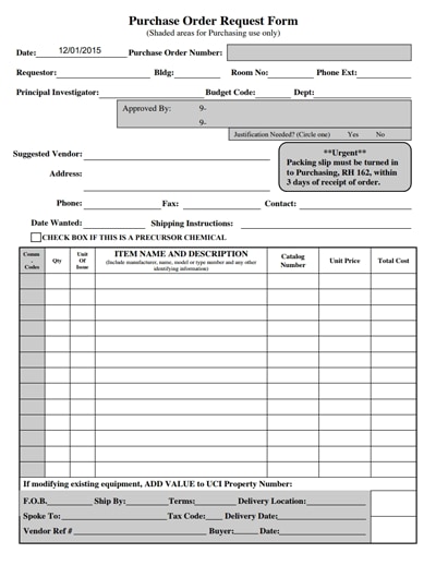 purchase order request form 2