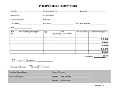 purchase order request form 4