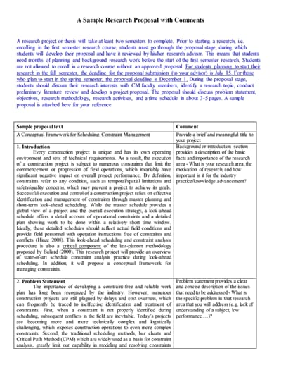 Example dissertation proposal psychology