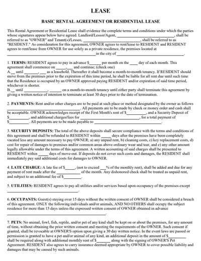residential lease agreement template 3