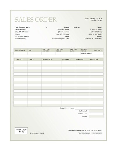 Sales Order Template Free Download Edit Fill Create And Print