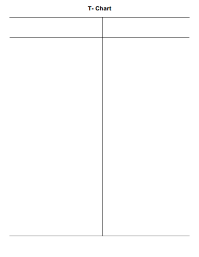 blank t chart template